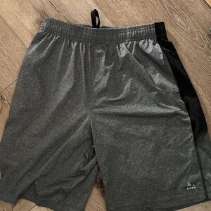 RBX Gray and Black Athletic Shorts